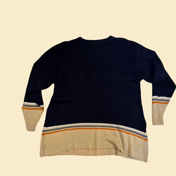 Vintage Y2K Southpole sweater, size L blue/beige spellout logo 2000s sweatshirt - Picture 9 of 10